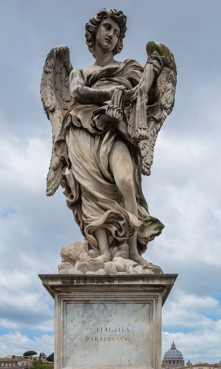 Angelas,  Statula,  Akmuo,  Tiltas,  Tiber,  Roma,  Italy,  Ponte Santangelo, Nemokamos Nuotraukos,  Nemokama Licenzija