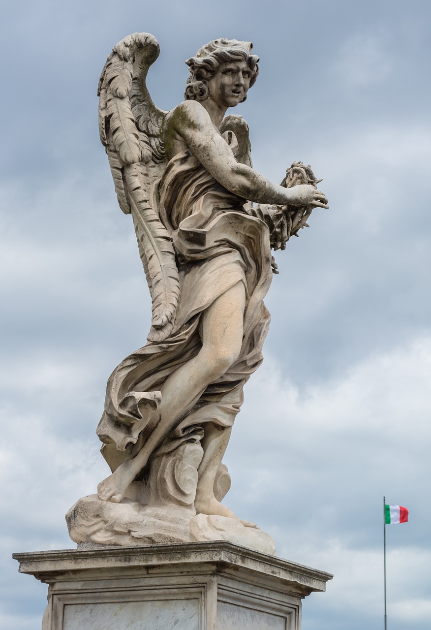 Angelas,  Statula,  Akmuo,  Tiltas,  Tiber,  Roma,  Italy,  Ponte Santangelo, Nemokamos Nuotraukos,  Nemokama Licenzija