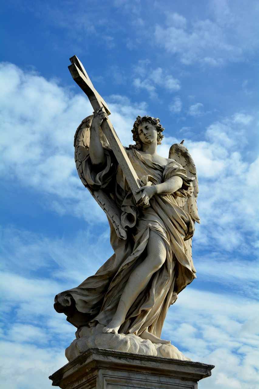 Angelo Skulptūra, Marmuras, Statula, Religija, Krikščionybė, Tikėjimas, Katalikų, Simbolis, Paminklas, Dvasinis