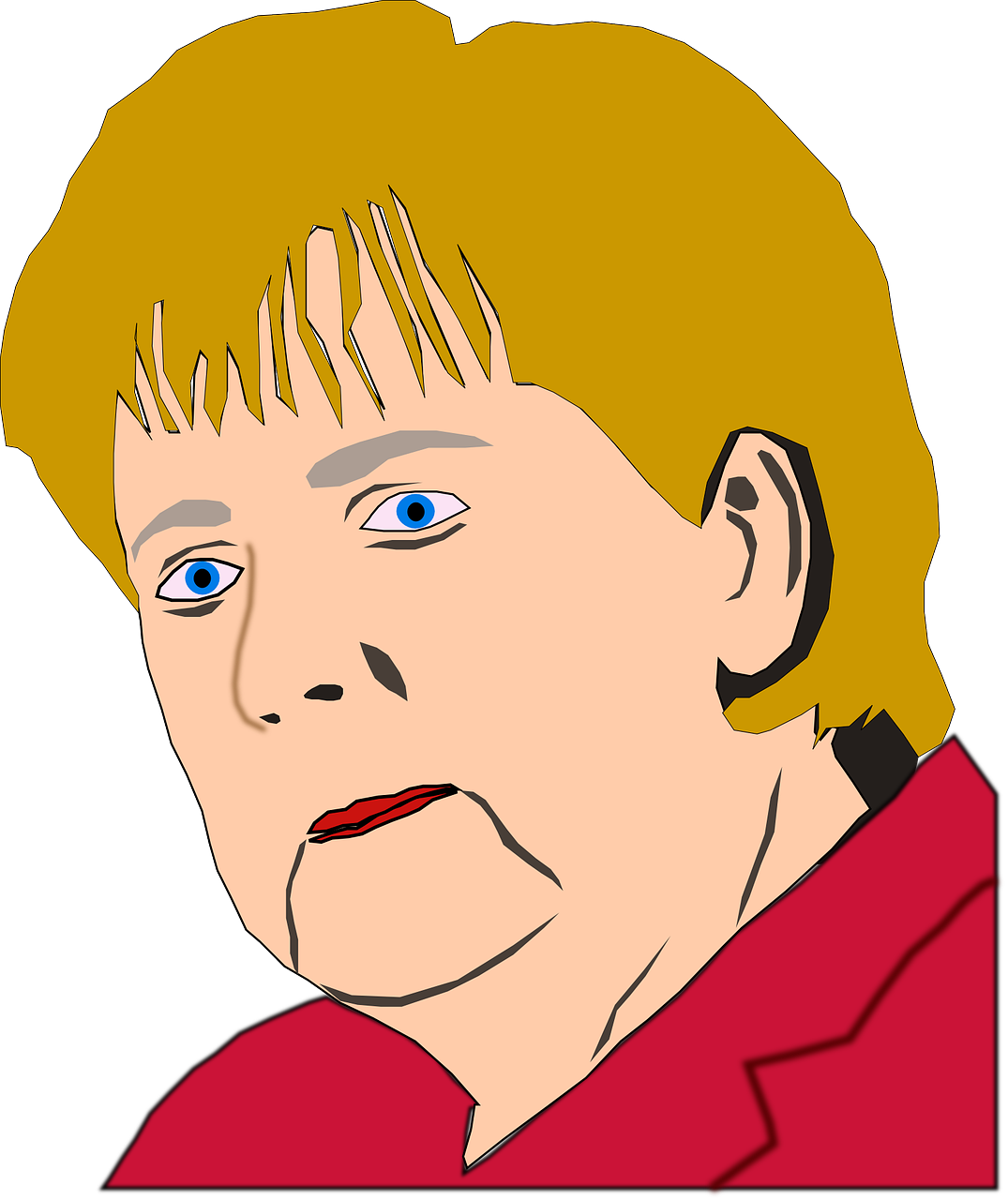 Angela Merkel, Merkel, Politikė, Moteris, Veidas, Galva, Liūdnas, Rimtas, Nemokama Vektorinė Grafika, Nemokamos Nuotraukos