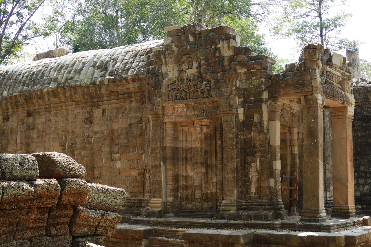 Angkor, Angkor Wat, Kambodža, Šventykla, Asija, Šventyklos Kompleksas, Istoriškai, Sugadinti, Medžio Šaknis, Džiunglės