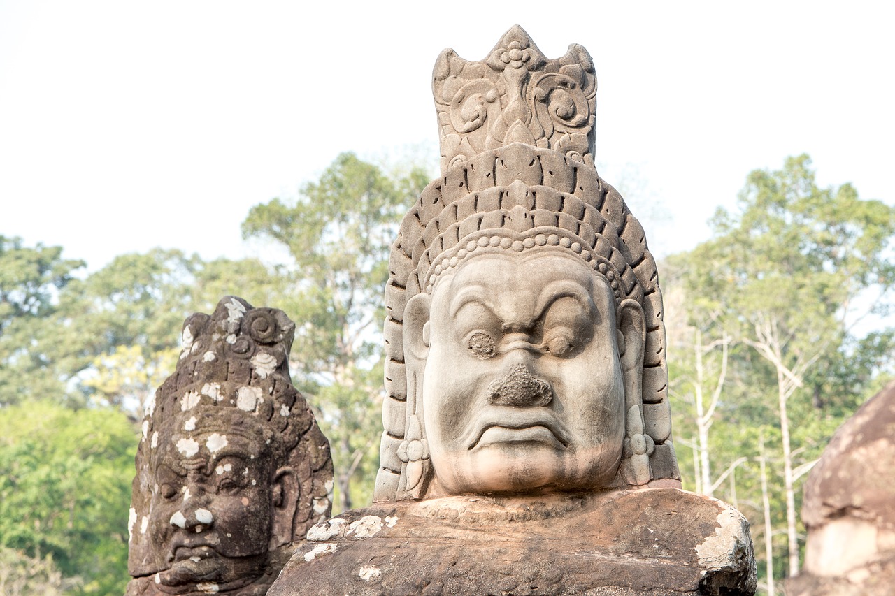 Angkor Wat,  Angkor Tomas,  Siem Grižti,  Kambodža,  Skulptūra,  Buda,  Statula,  Akmuo,  Senovės,  Religija