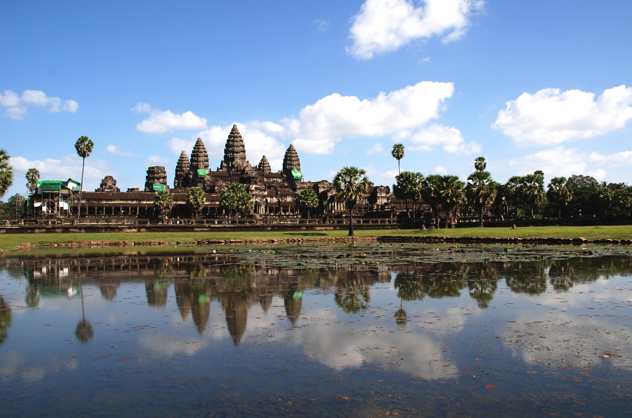 Angkor Wat, Vanduo, Šventykla, Miestas, Istorija, Paminklai, Turizmas, Dangus, Bokštas, Pilis