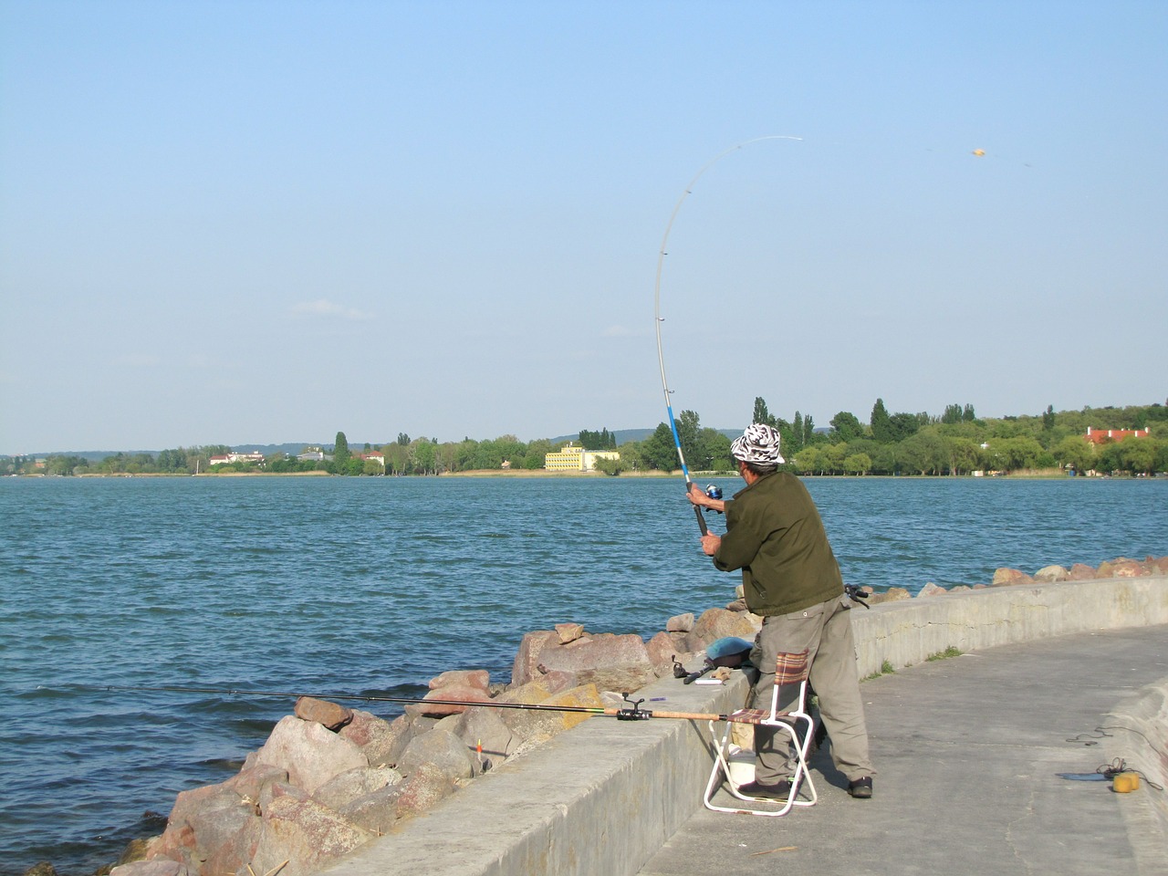 Žvejys, Meškerės, Vanduo, Parkas, Balaton Ežeras, Prieplauka, Nemokamos Nuotraukos,  Nemokama Licenzija