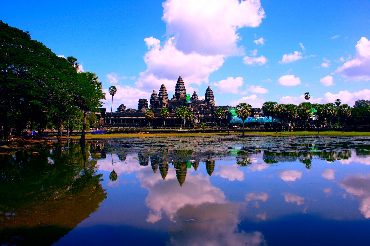 Ankor Wat, Kambodža, Asija, Ežeras, Angkor, Wat, Ankor, Architektūra, Sugadinti, Khmer