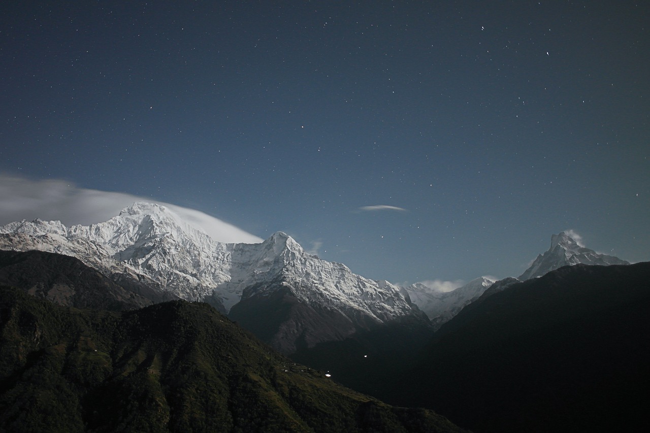 Annapurna, Himalaja, Pasivaikščiojimas, Kalnai, Didelis Aukštis, Annapurna Diapazonas, Nepalas, Dangus, Kraštovaizdis, Asija