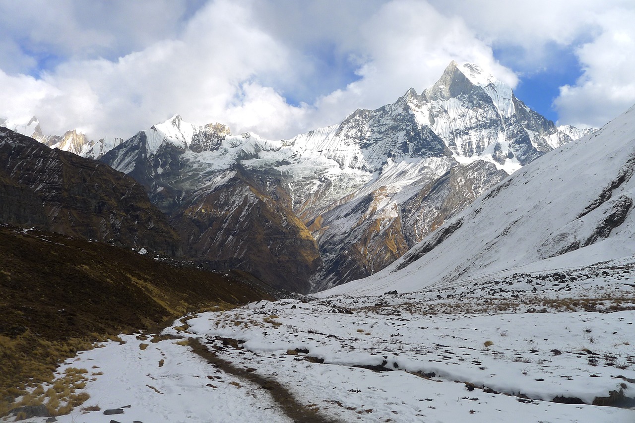 Annapurna, Himalaja, Nepalas, Sekti, Kalnas, Sniego Kalnas, Sniegas, Nemokamos Nuotraukos,  Nemokama Licenzija