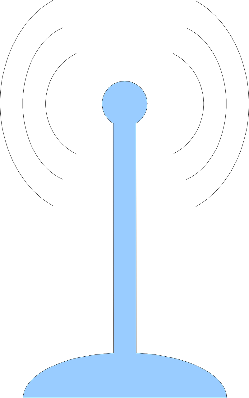 Antena, Tinklas, Bevielis, Wlan, Bevielis Internetas, Duomenys, Signalas, Komunikacija, Transmisija, Nemokama Vektorinė Grafika