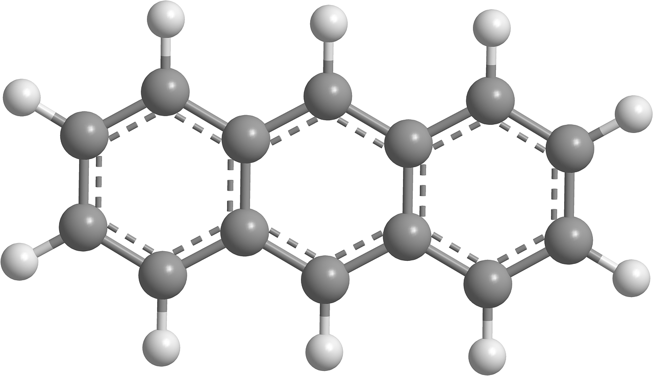 Antracenas, Molekulės, Chemija, Ekologiškas, Angliavandeniliai, Aromatinės Medžiagos, Nemokamos Nuotraukos,  Nemokama Licenzija