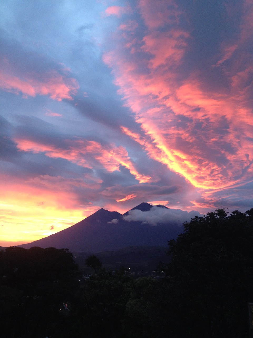 Antigua Guatemala, Gvatemala, Saulėlydis, Nuostabus, Dangus, Debesys, Nemokamos Nuotraukos,  Nemokama Licenzija