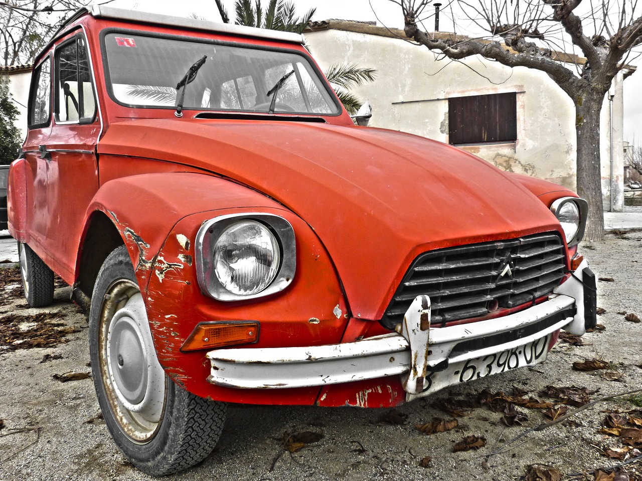 Senovinis Automobilis, Vintage, Citroën, Diane 6, Nemokamos Nuotraukos,  Nemokama Licenzija