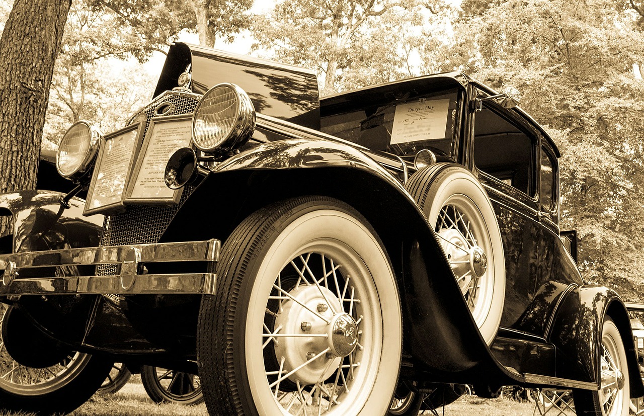 Senovinis Automobilis, Klasikinis Automobilis, Vintage, Automobilis, 1931, Ford, Modelis A, Oldtimer, Sepija, Nemokamos Nuotraukos