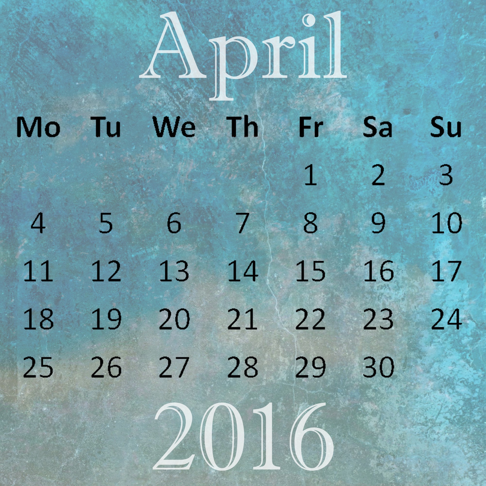 Balandis,  2016,  Kalendorius,  Plakatas,  Tapetai,  Data,  Diena,  Laikas,  Mėnuo,  Kas Mėnesį