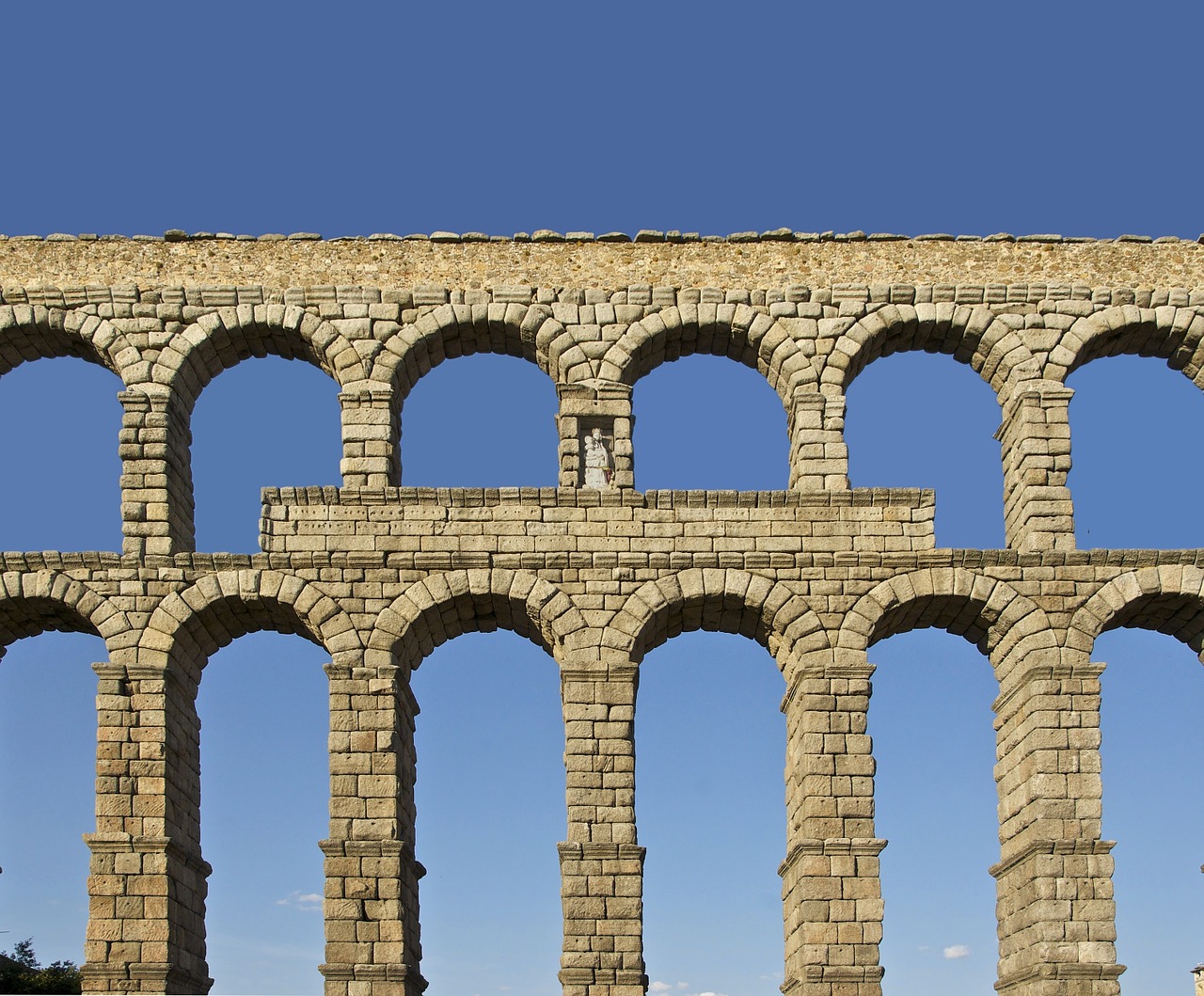 Akvedukas, Segovia, Romėnų, Ispanija, Architektūra, Arka, Akmuo, Paveldas, Senovės, Tiltas
