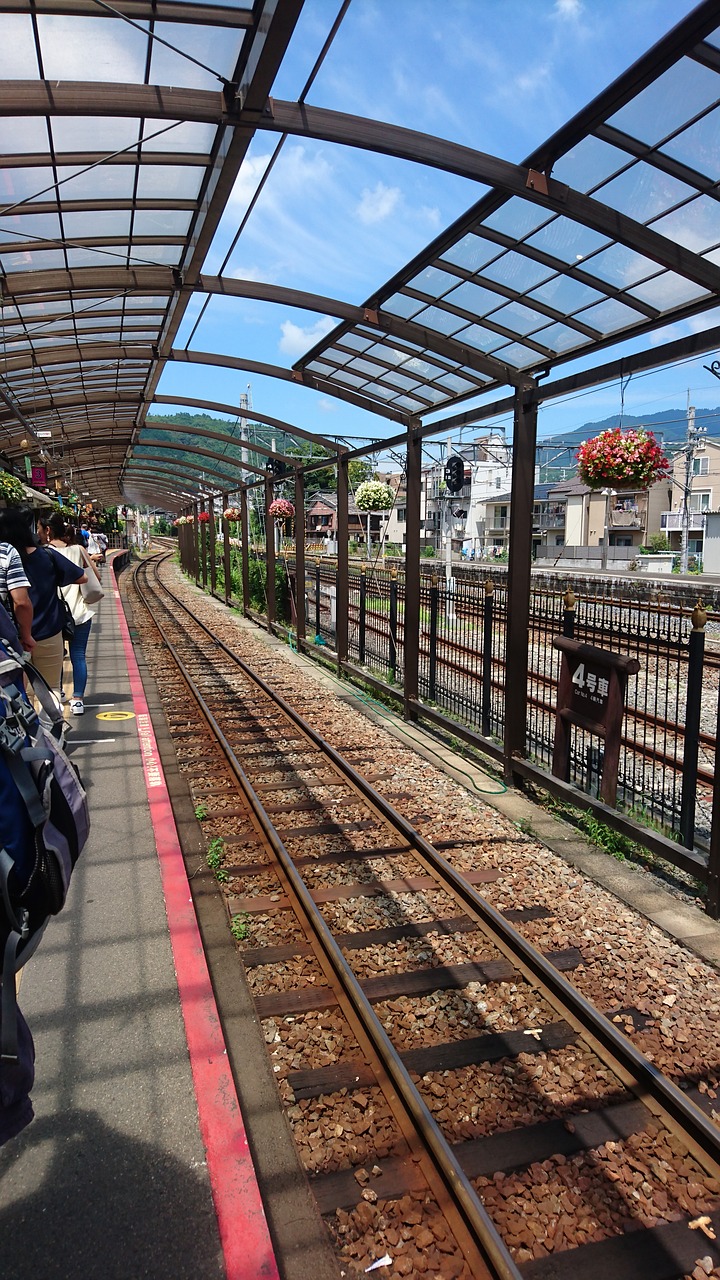 Arashiyama, Traukinys, Kyoto, Nemokamos Nuotraukos,  Nemokama Licenzija