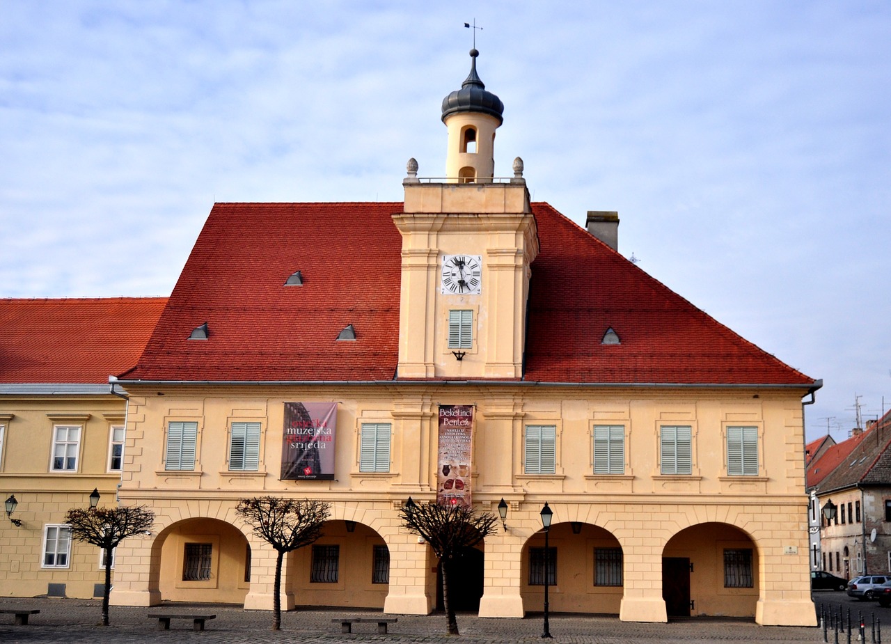 Archeologijos Muziejus Osijeke, Istorija, Kultūrinis, Osijek, Architektūra, Kroatija, Europa, Turistinis, Slavonija, Nemokamos Nuotraukos