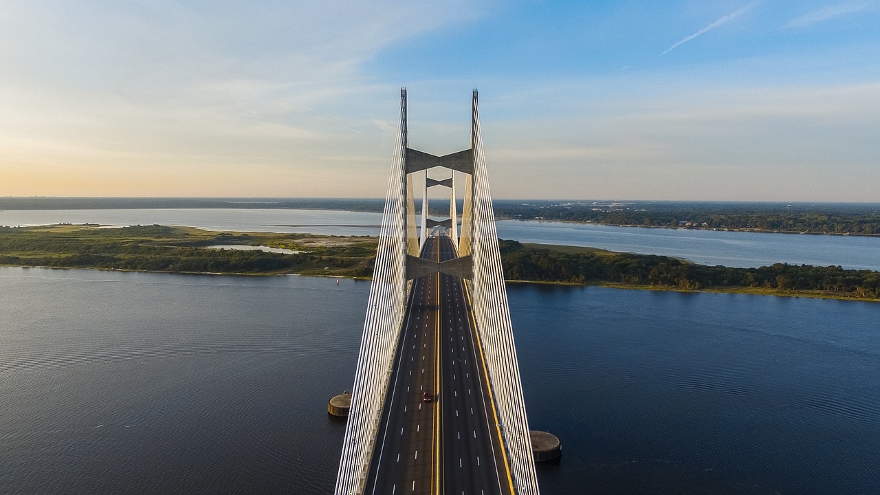 Architektūra, Tiltas, Infrastruktūra, Kelias, Kelionė, Kelionė, Automobilis, Jūra, Vandenynas, Vanduo