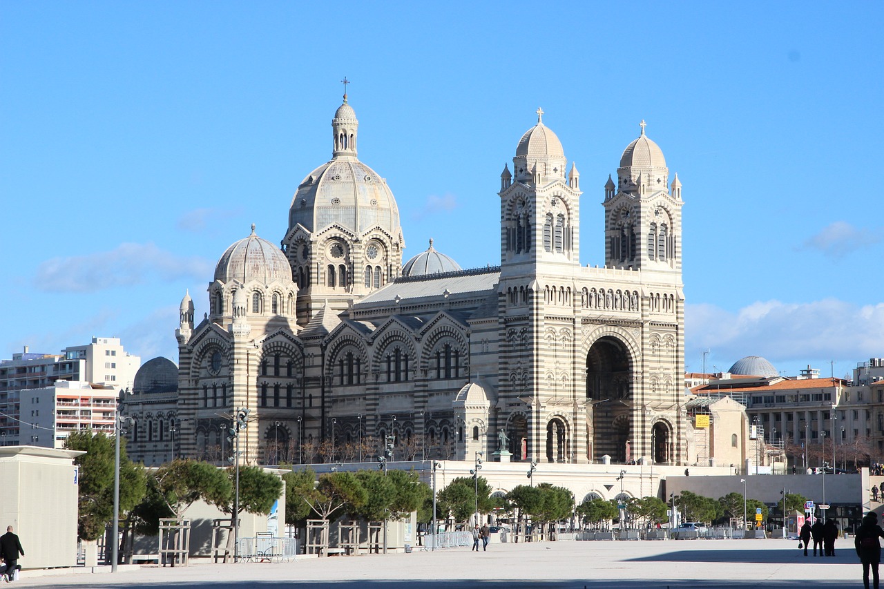 Architektūra, Kelionė, Didelis Miestas, Pastatas, Religija, Katedra, Marseille, France, Provence, Bazilika