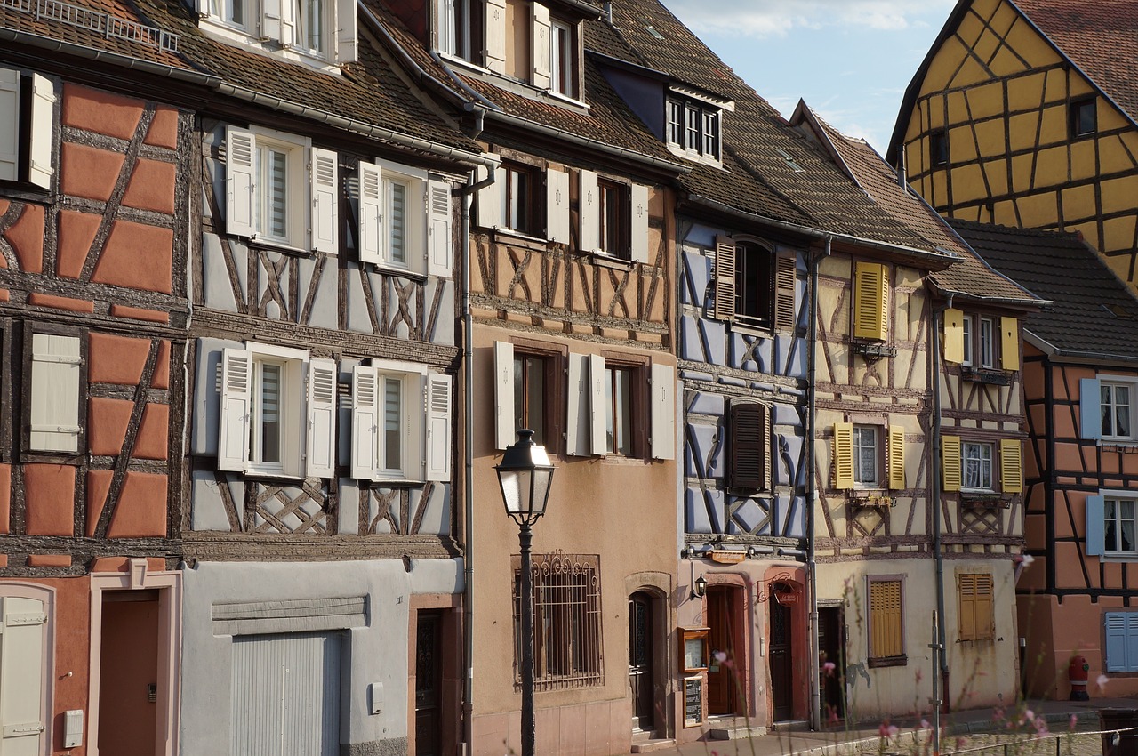 Architektūra, Namai, Santūra, Senas, Langas, Kelias, Colmar, Maža Venezija, France, Alsace