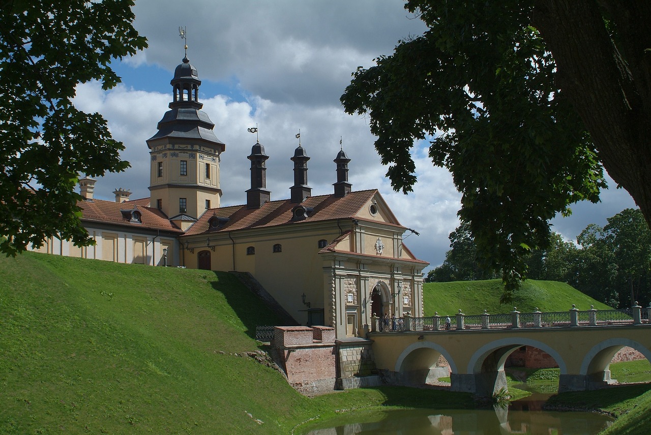 Architektūra, Senas, Medis, Rūmai, Lauke, Baltarusija, Šultai, Pilis, Parkas, Vasara