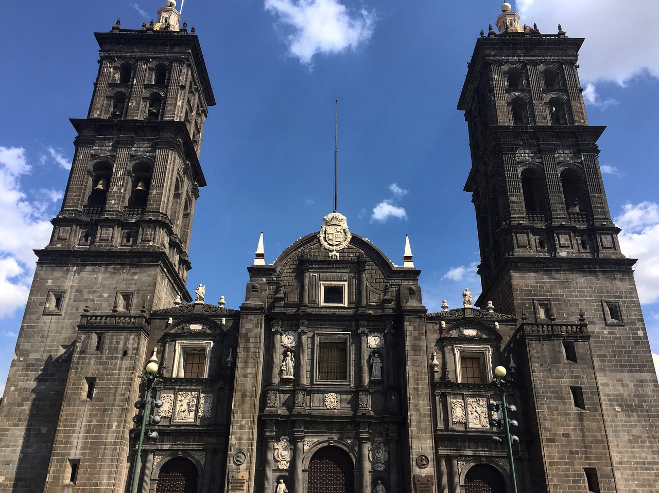 Architektūra, Senas, Bažnyčia, Bokštas, Miestas, Katedra, Turizmas, Istorinis, Meksika, Puebla
