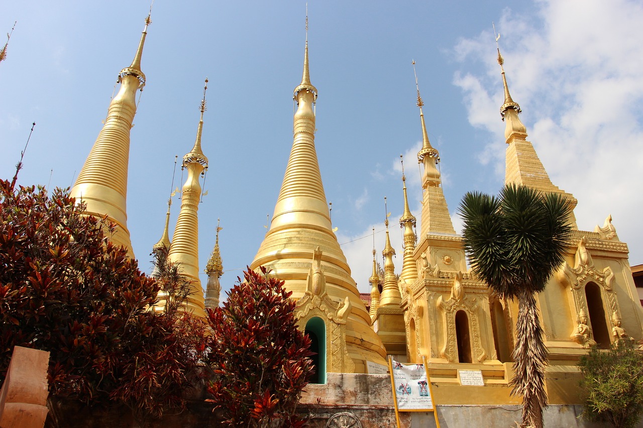 Architektūra,  Religija,  Šventykla,  Auksas,  Kelionė,  Stupa,  Pagoda,  Burma,  Mianmaras,  Asija
