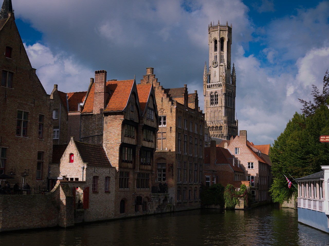 Architektūra,  Upė,  Senas,  Kelionė,  Miestas,  Gotika,  Bažnyčia,  Turizmas,  Bruges,  Belgija