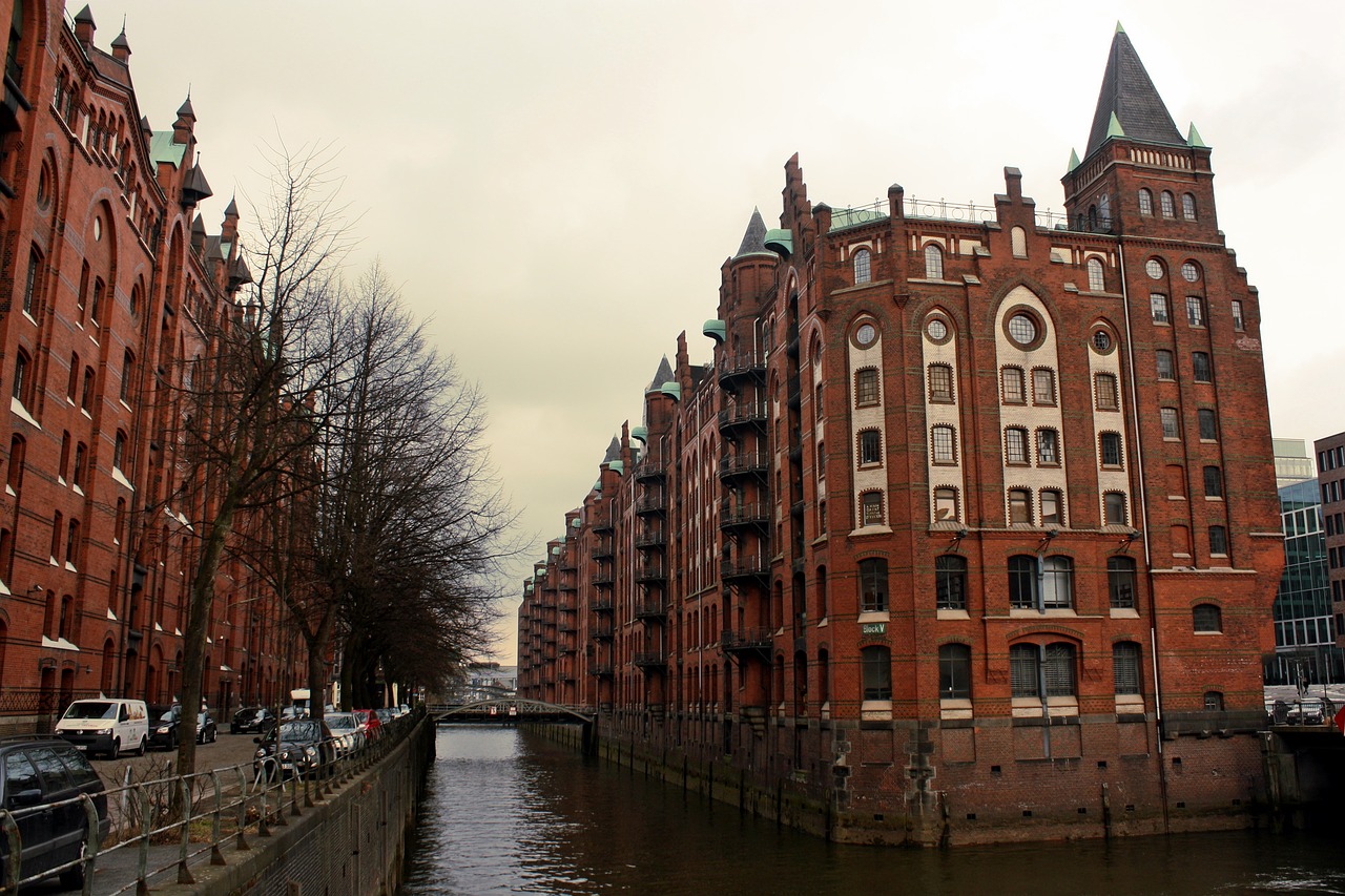 Architektūra,  Kanalas,  Miestas,  Plyta,  Kelionė,  Speicherstadt,  Uosto Motyvai,  Laivyno Užraktas,  Uosto Kruizas,  Hamburgensien