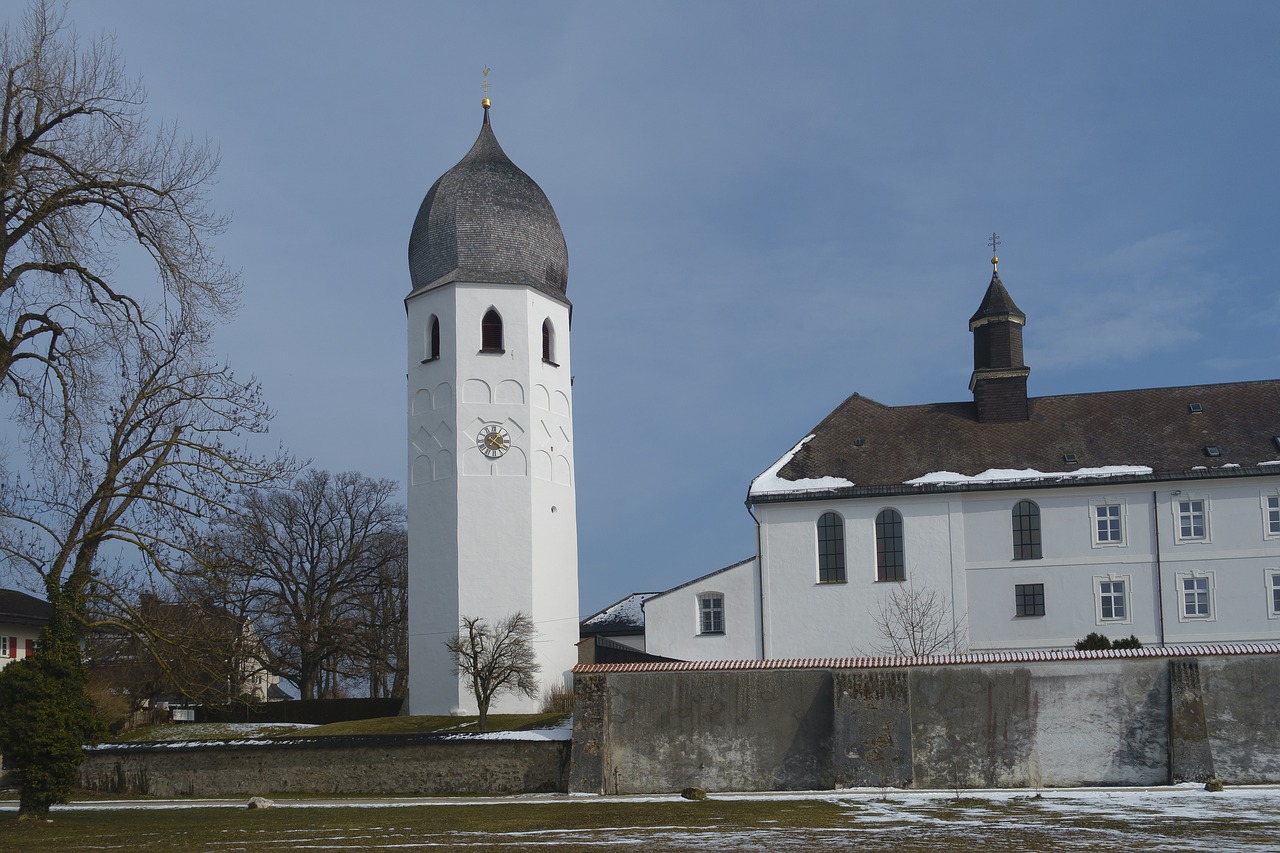 Architektūra,  Bažnyčia,  Kelionė,  Pastatas,  Bokštas,  Vienuolynas,  Chiemsee,  Moteriškos Salos,  Istoriškai,  Be Honoraro Mokesčio