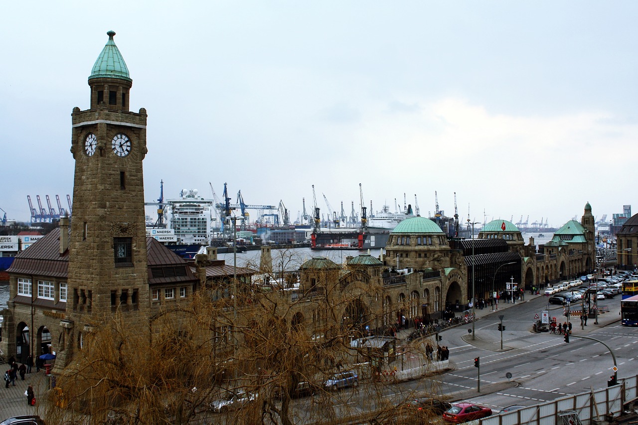 Architektūra,  Miestas,  Kelionė,  Miesto Kraštovaizdis,  Bokštas,  Landungsbrücken,  Hamburgensien,  Panorama,  Uosto Motyvai,  Uosto Kruizas