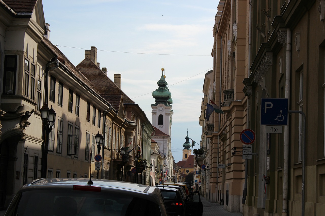 Architektūra,  Gatvė,  Miestas,  Lauke,  Győr,  Miesto Panorama,  Pastatai,  Vengrija,  Senas,  Miesto Zonos