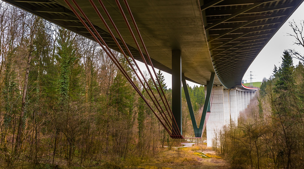 Architektūra,  Tiltas,  Greitkelis,  Betonas,  Plienas,  Gamta,  Naujas,  Šiuolaikiška,  Kelionė,  Panorama