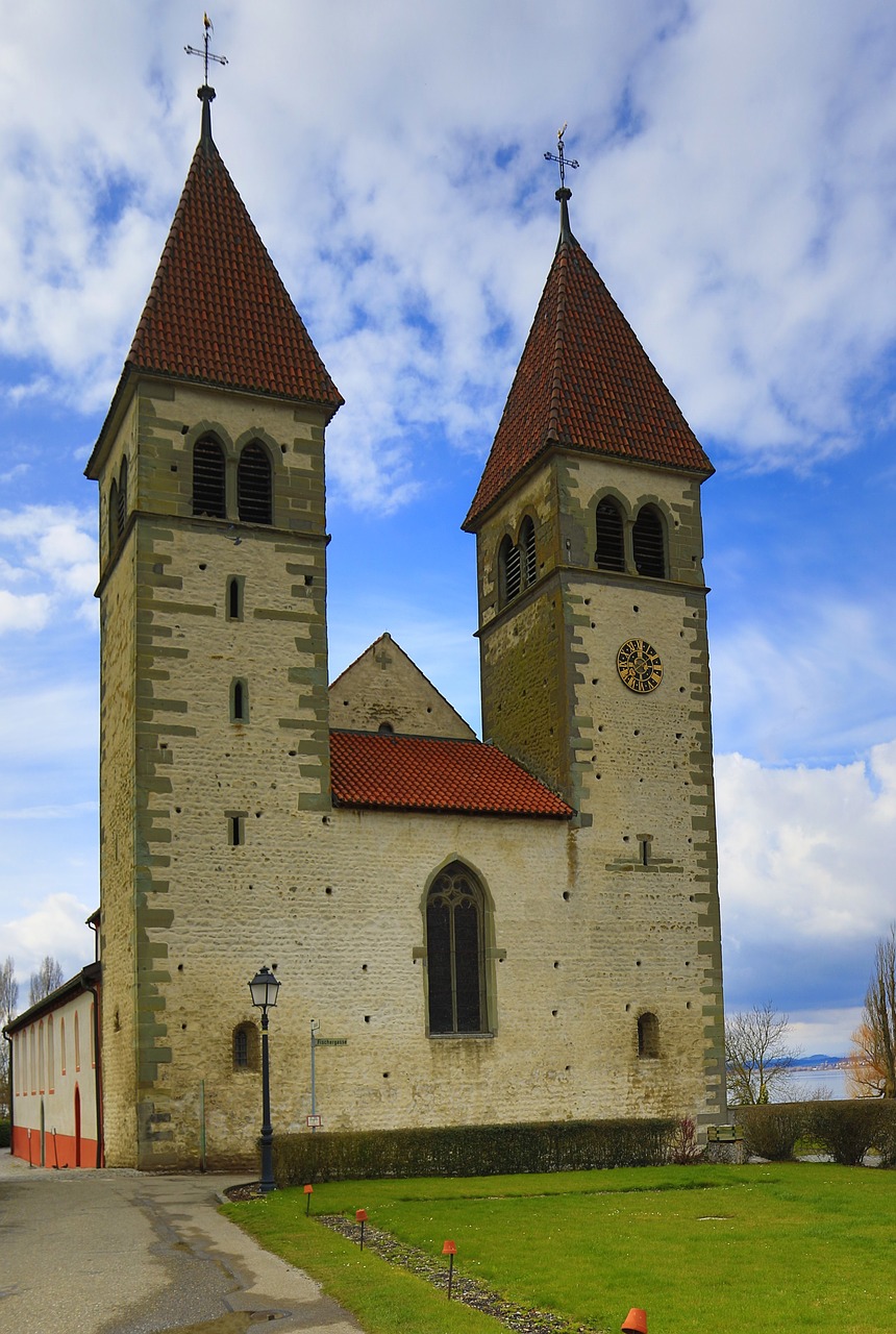 Architektūra,  Bokštas,  Bažnyčia,  Senas,  Gotika,  Geras Penktadienis,  Romanesque,  Reichenau,  Ežero Konstanta,  Bazilika