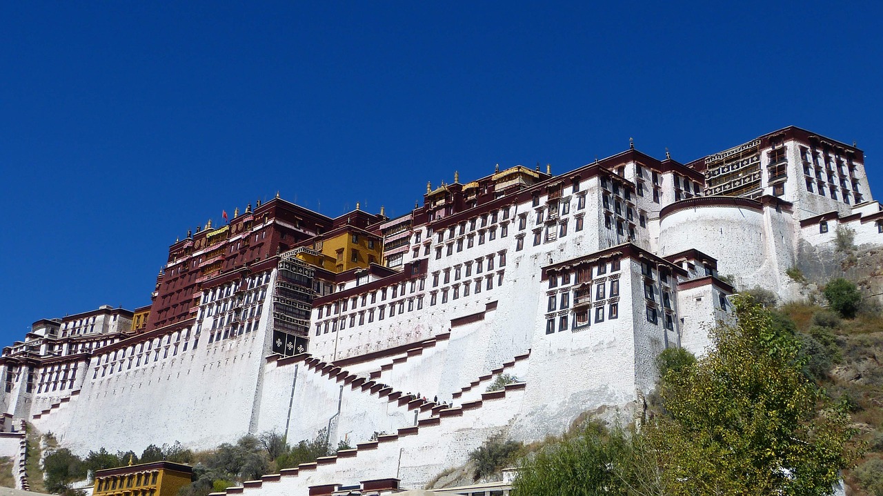 Architektūra,  Kelionė,  Dangus,  Senas,  Turizmas,  Potala Palace,  Lhasa,  Tibetas,  Lankytinos Vietos,  Be Honoraro Mokesčio
