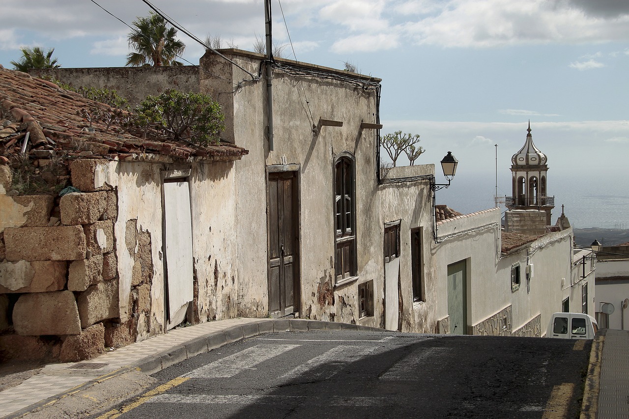 Architektūra,  Metai,  Kelionė,  Statyba,  Gatvė,  Pasiflora De Abona,  Tenerifė,  Kanarų Salos,  Bažnyčia,  Bokštas