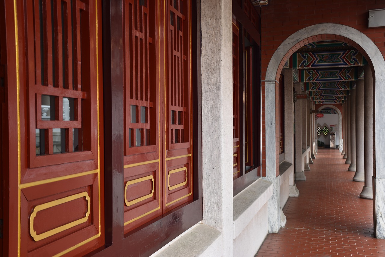 Architektūra,  Durų,  Duris,  Namas,  Įėjimas,  Šventykla,  Tradicinis,  Klasikinis,  Eksterjero,  Taichung Konfucijaus Šventykla