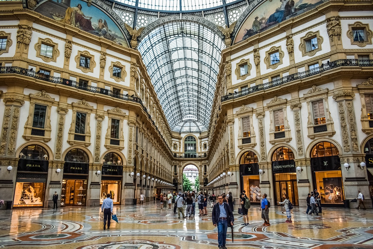 Architektūra,  Statyba,  Miestas,  Geometrinis,  Galleria Vittorio Emanuele Ii,  Milanas,  Italija,  Žymus Objektas,  Prekybos Centras,  Italų