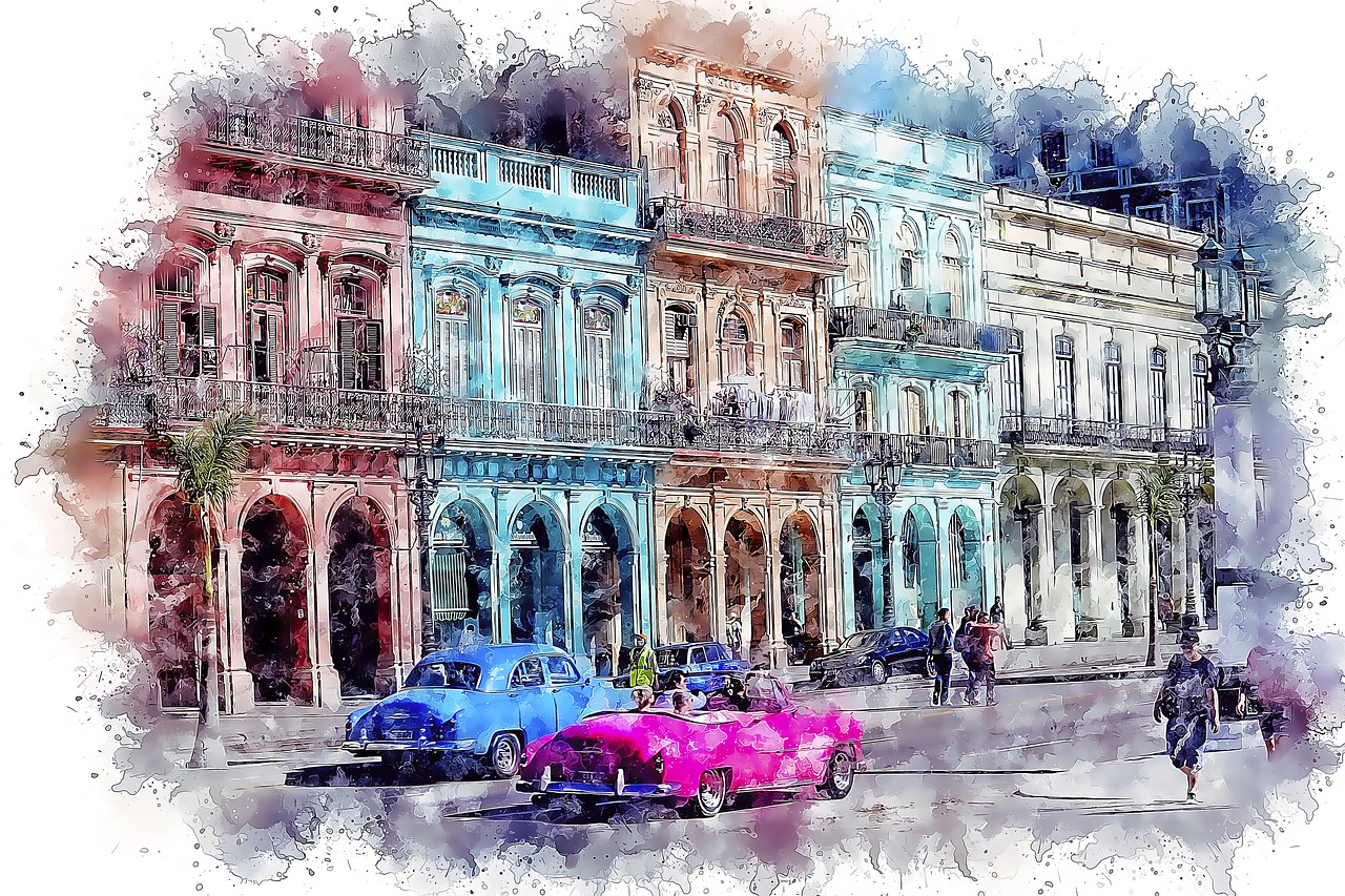 Architektūra,  Kelionė,  Miestas,  Gatvė,  Turizmas,  Kuba,  Spalvos,  Senų Automobilių,  West Indies,  Havana