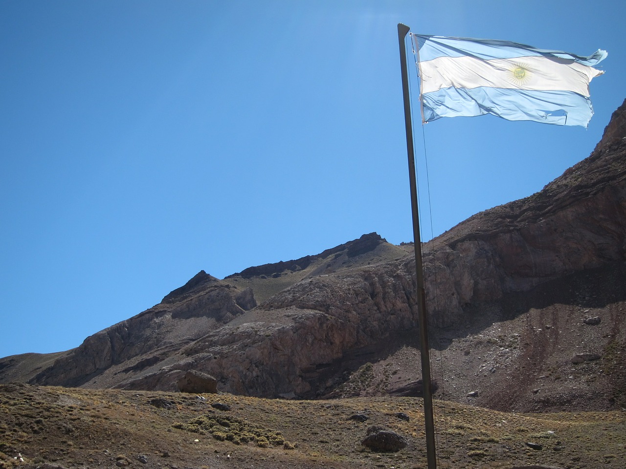 Argentina, Andes, Vėliava, Kalnas, Nemokamos Nuotraukos,  Nemokama Licenzija