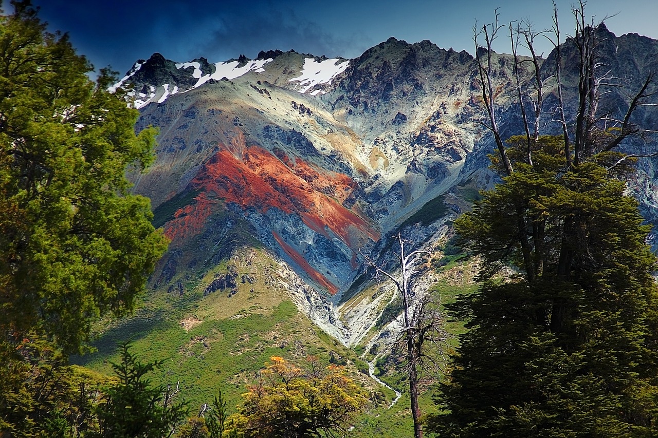 Argentina Patagonia, Argentina, Natūralus, Gamta, Pietų Argentina, Andes Kalnai, Kalnas, Šventė, Spalvinga, Ramus