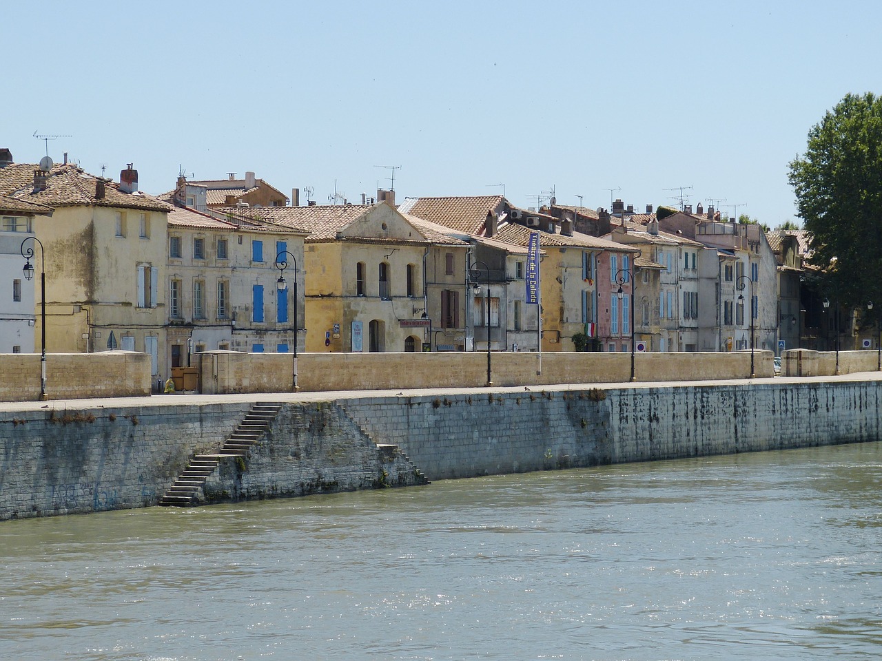 Arles, France, Rhône, Senamiestis, Istoriškai, Bokštas, Bankas, Promenada, Upė, Nemokamos Nuotraukos