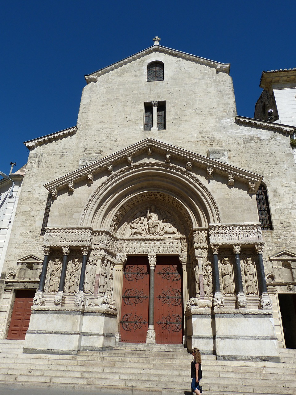 Arles, Katedra, Fasadas, France, Senamiestis, Rhaeto Romanic, Romanesque, Istoriškai, Rhône, Bažnyčia