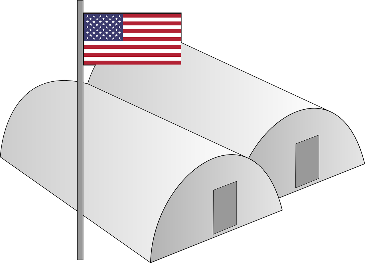 Armija, Usa, Kareivinės, Bazė, Kariuomenė, Paprastas, Nemokama Vektorinė Grafika, Nemokamos Nuotraukos,  Nemokama Licenzija