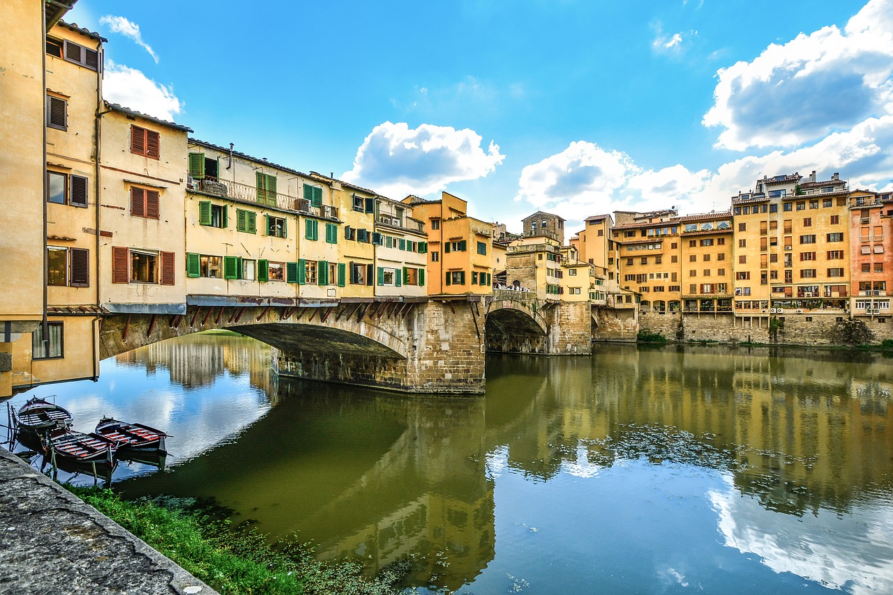 Arno, Firenze, Florencija, Ponte Vecchio, Ispanų, Upė, Tiltas, Architektūra, Orientyras, Toskana