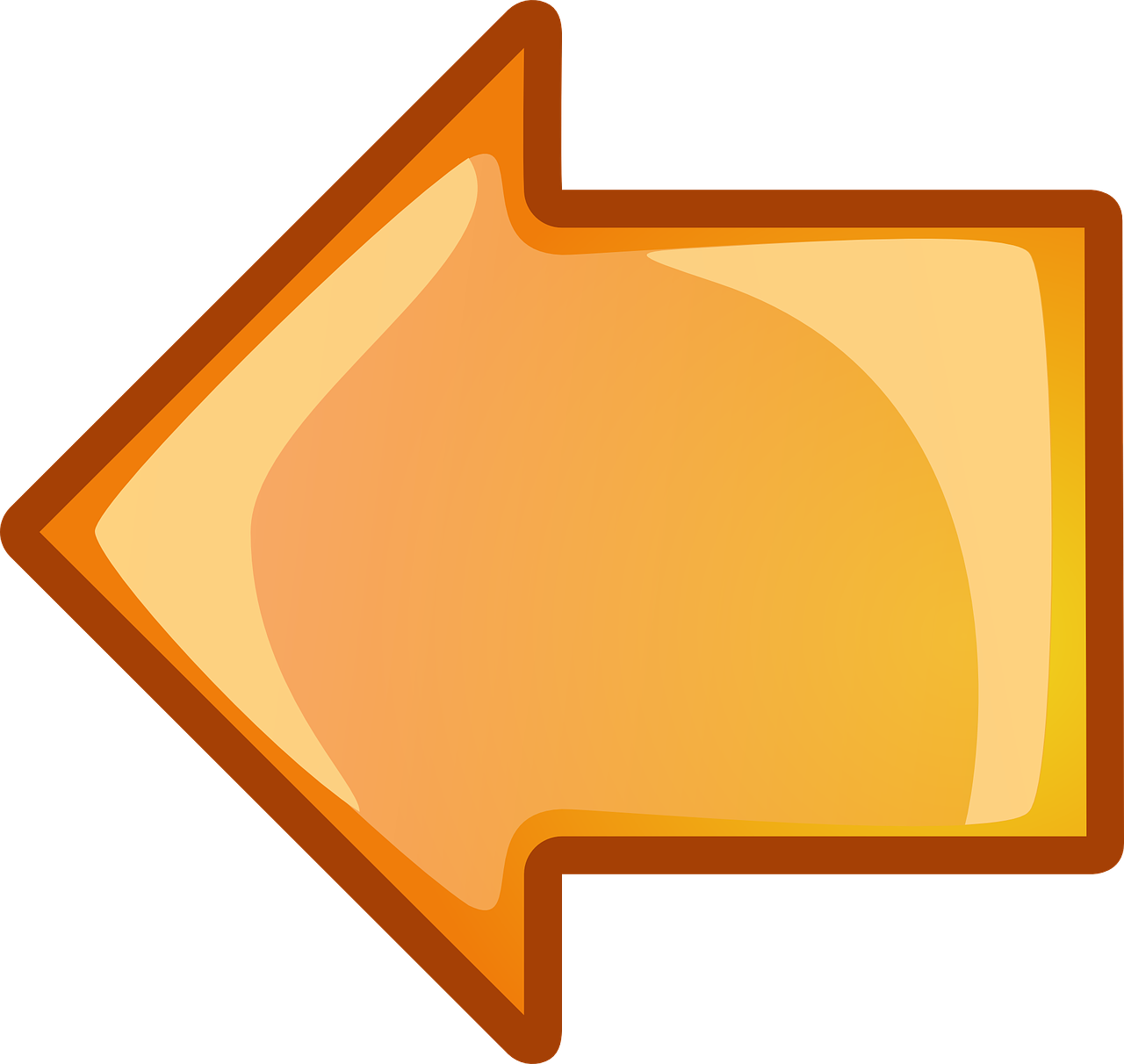 Rodyklė, Kairėje, Atgal, Oranžinė, Nurodant, Susiduria, Nemokama Vektorinė Grafika, Nemokamos Nuotraukos,  Nemokama Licenzija