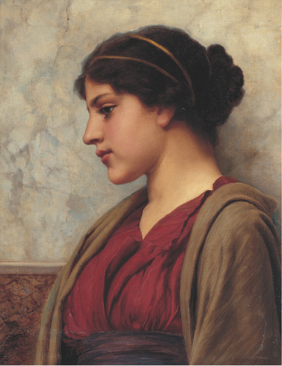 Menas, Meno Kūriniai, Dažymas, John William Godward, 1890, Klasikinis Grožis, Graikų Kalba, Viduržemio Jūros, Moteris, Grožis