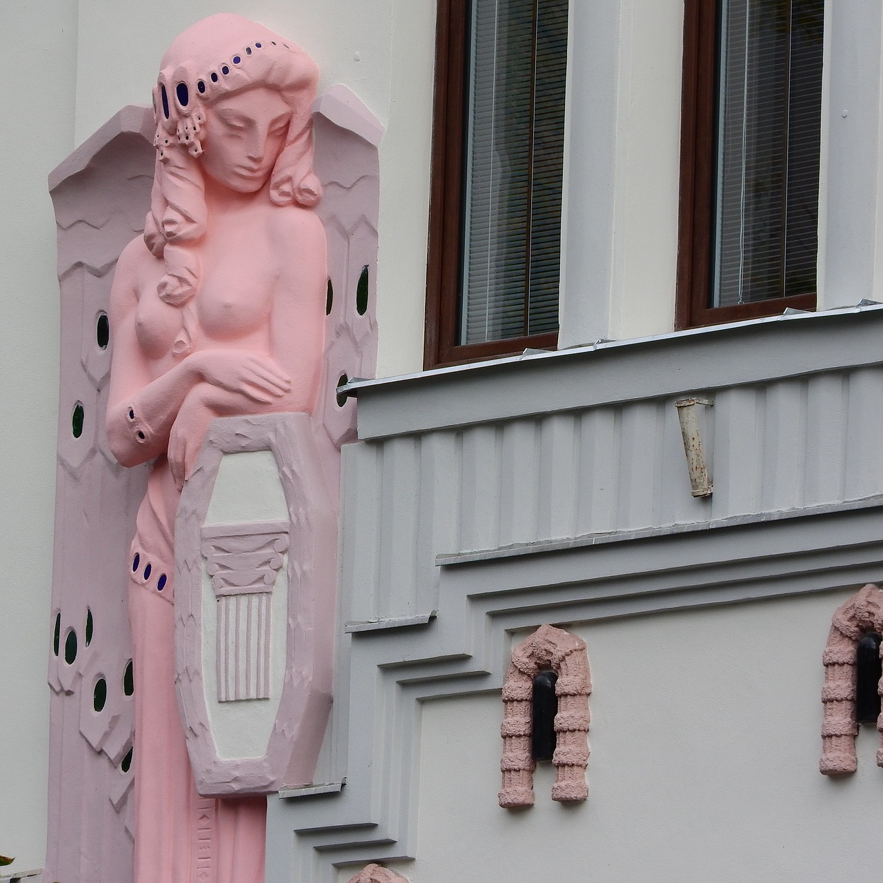 Art Nouveau House, Istorinis, Fasadas, Palengvėjimas, Čekų Budejovice, Nemokamos Nuotraukos,  Nemokama Licenzija
