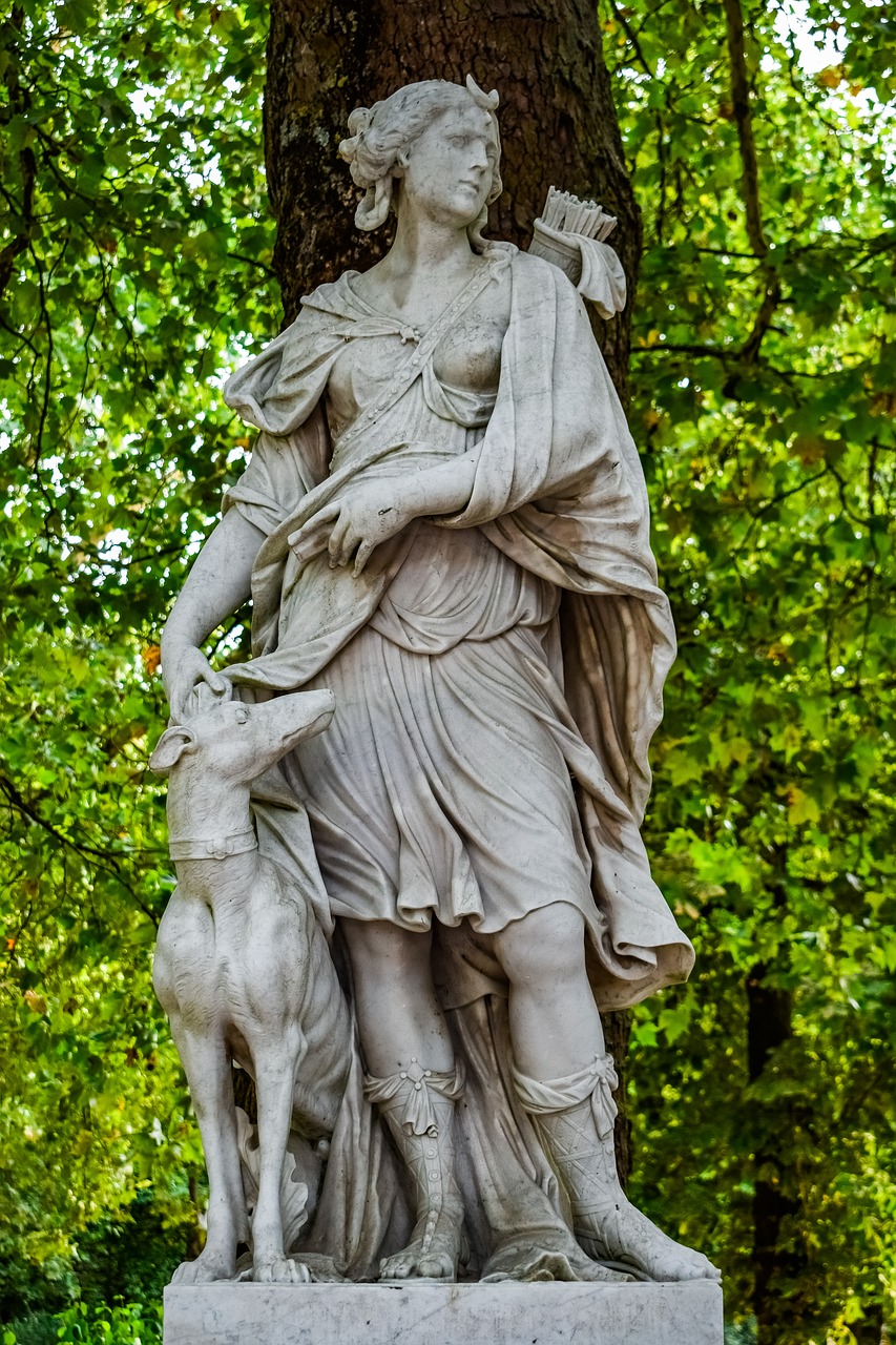 Artemis,  Diana,  Skulptūra,  Statula,  Parkas,  Deivė,  Hunter,  Briuselyje,  Belgija, Nemokamos Nuotraukos