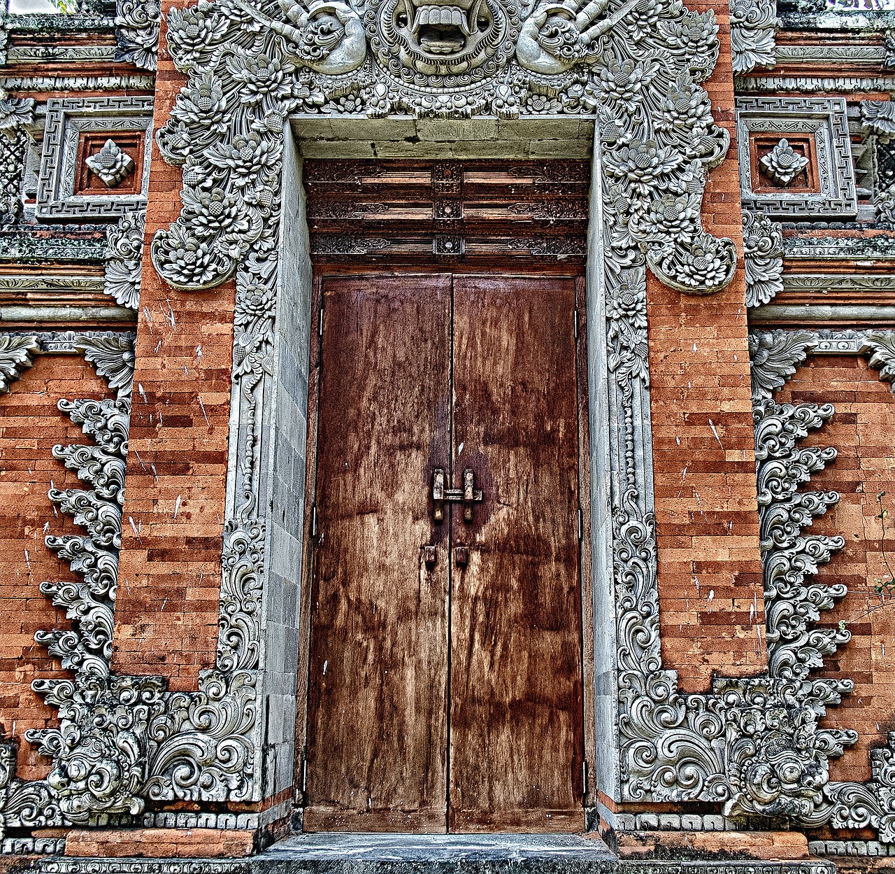 Asian Doorway, Durys, Įėjimas, Architektūra, Pastatas, Tradicinis, Senas, Medinis, Mediena, Apdaila