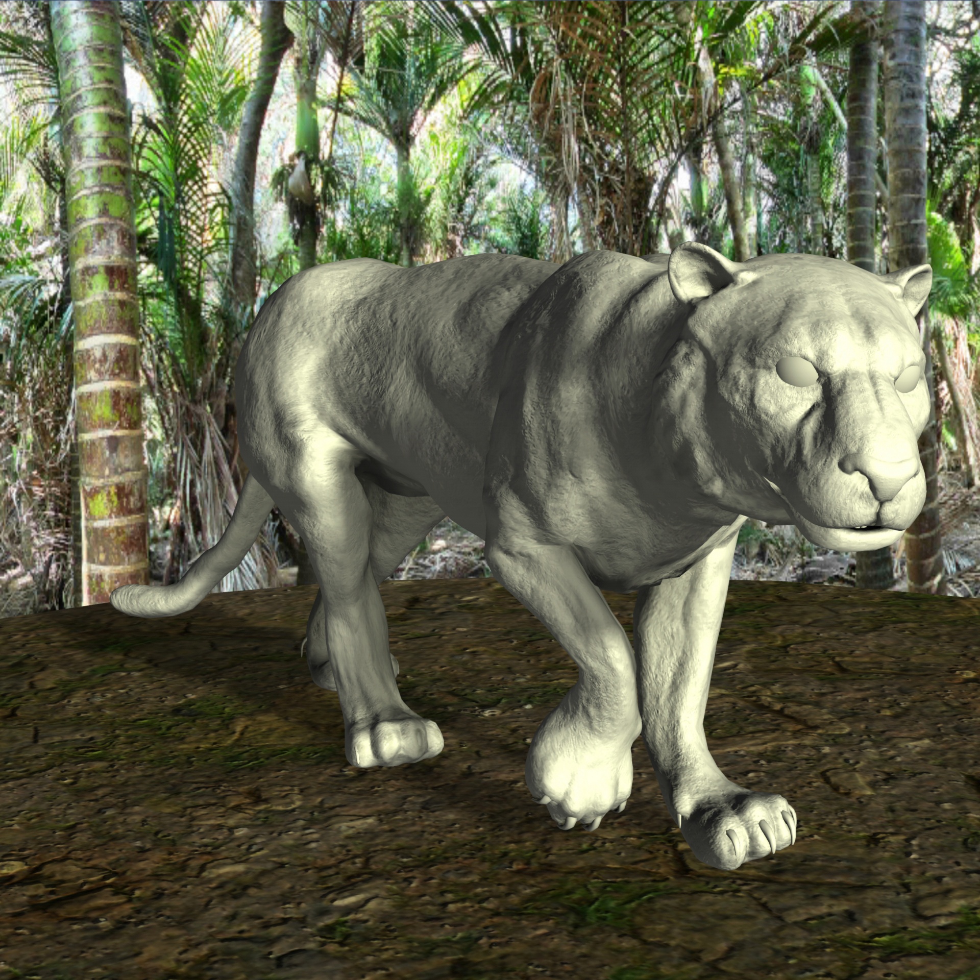 Asian,  Tigras,  Džiunglės,  Medžiai,  Krūmas,  Laukiniai,  Gyvūnas,  3D,  Piešimas,  Žvėrys